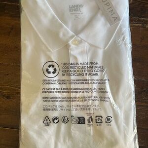 Lands' End Men's Classic White Polo